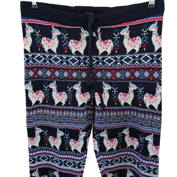 American Eagle Llama Print Knit Joggers Large Cozy Warm animal print warm soft - Picture 1 of 7
